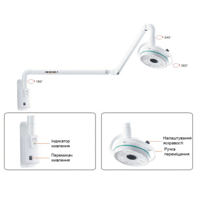 Светильник операционный KD-2012D-1, LED, настенный Светильник операционный KD-2012D-1, LED, настенный