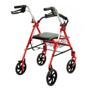 Стальной складной роллер для инвалидов и пожилых людей CLS901 (красный)
