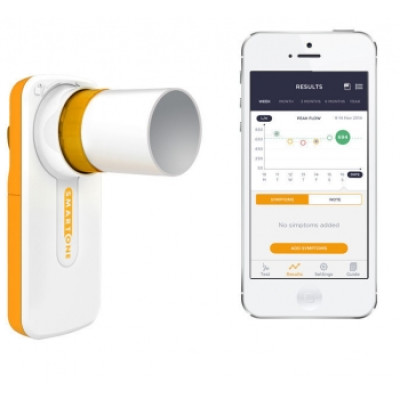 Пикфлуометр SMARTONE с многоразовой турбиной и мундштуком Пикфлуометр SMARTONE с многоразовой турбиной и мундштуком