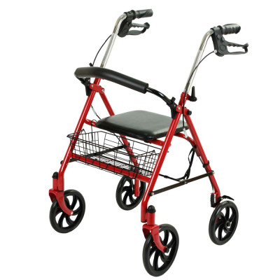 Стальной складной роллер для инвалидов и пожилых людей CLS901 (красный) Стальной складной роллер для инвалидов и пожилых людей CLS901 (красный)