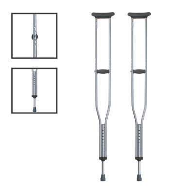 Взрослые подмышечные алюминиевые костыли 132-152 см BL570201 (пара) Взрослые подмышечные алюминиевые костыли 132-152 см BL570201 (пара)